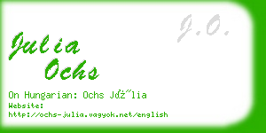 julia ochs business card